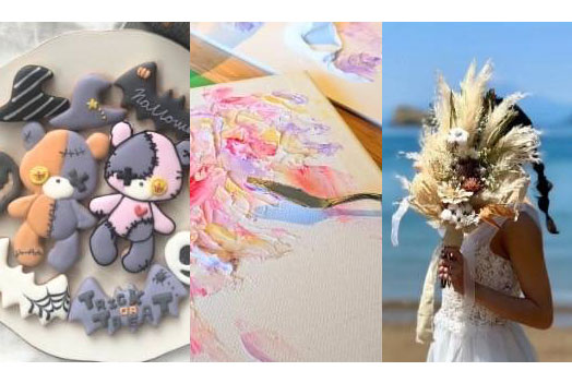 WORKSHOP & 販売会「アイシングクッキー、アート、ドライフラワー」<small class="middle non-letter-spacing">── Atelier Rik.／PINKY☻pinky／naache flowers</small>